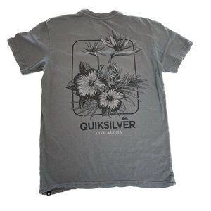 Vintage DARK GREY T-Shirt Quiksilver (SMALL)